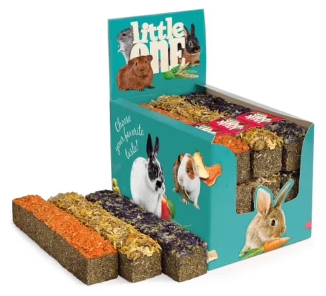 Палочка из луговых трав для кроликов и грызунов Little One (ассорти)