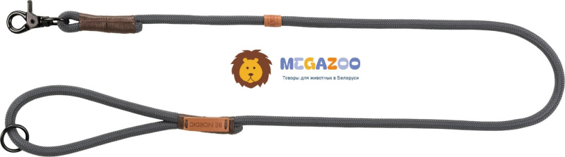 Поводок для собак TRIXIE BE NORDIC (темно-серый/коричневый)