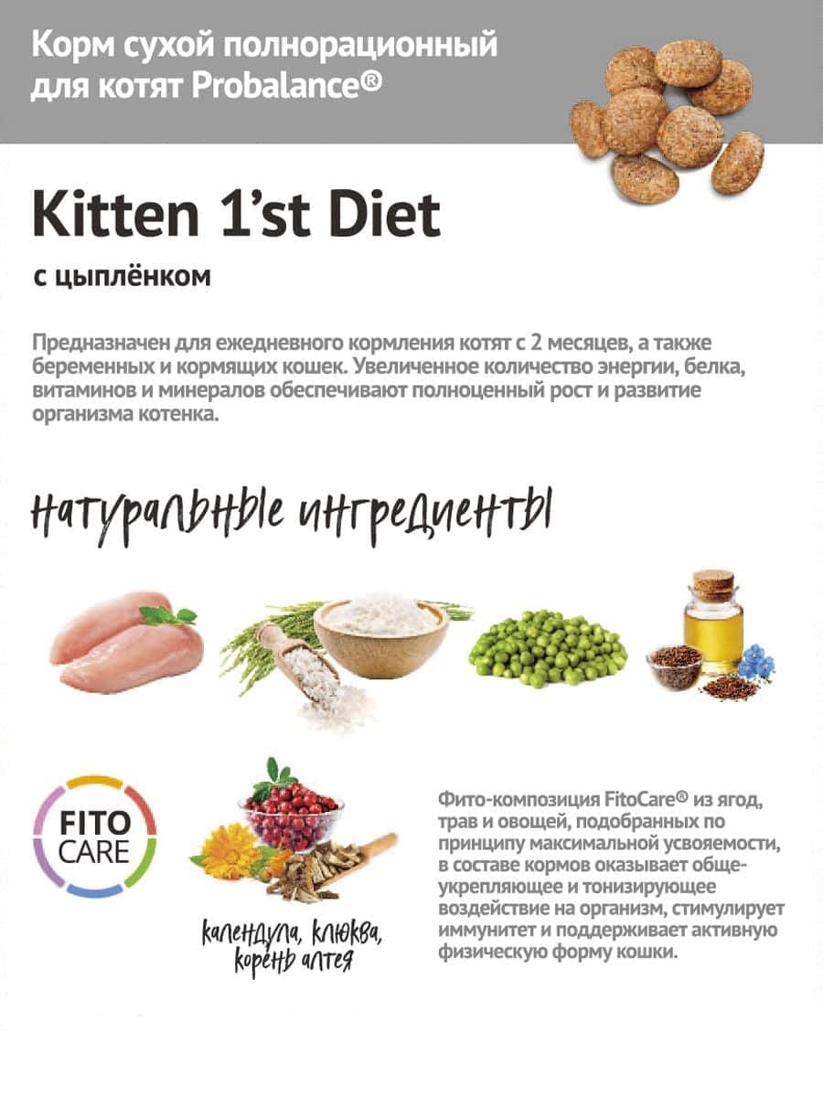 Сухой рацион для котят ProBalance 1'st Diet Kitten