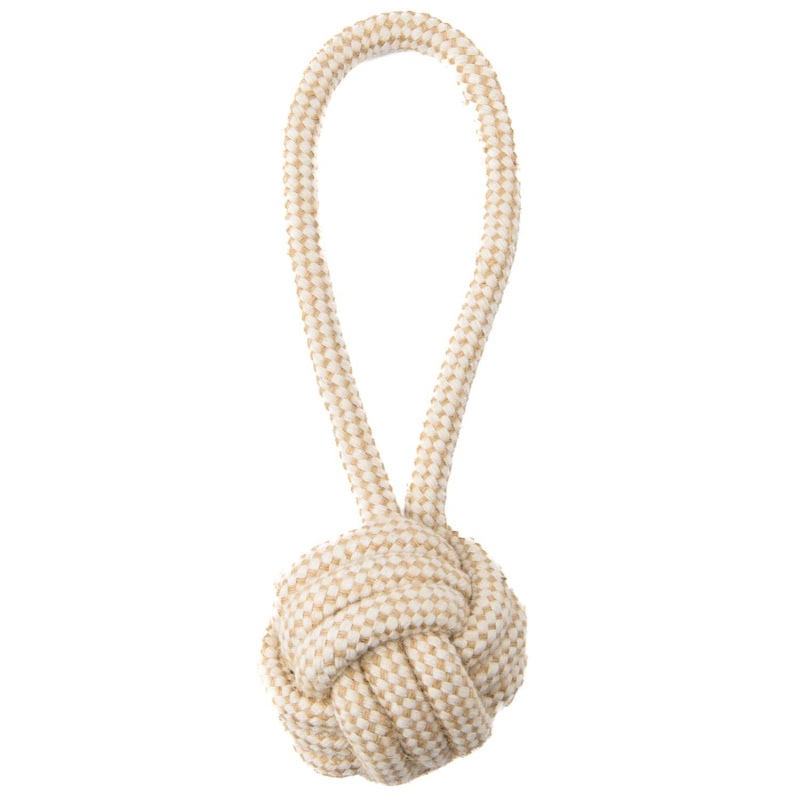 Mr.Kranch Игрушка для собак Мяч из каната, на кольцевом шнуре 23*8 см