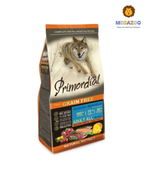 Еда для собак Primordial Dog Adult (форель, утка)