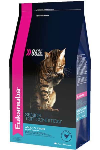 Сухой корм для кошек Eukanuba Cat Senior Top Condition (курица)