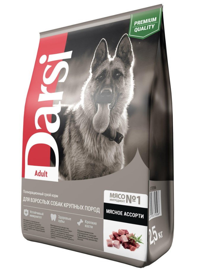 Каталог Сухой корм для собак ДАРСИ Adult (Мясное ассорти) для собак