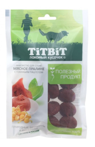 Пралине мясное с говяжьим паштетом "TiTBiT" "Золотая коллекция" 85 г (021361)