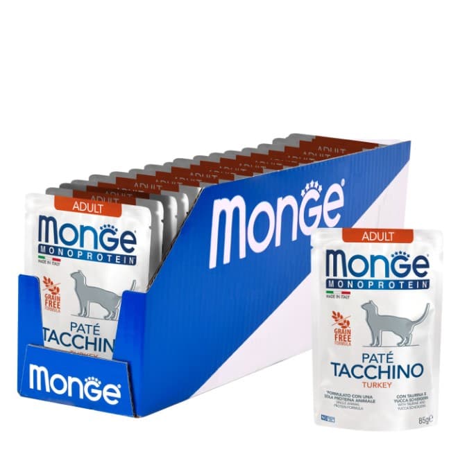 Влажная еда для кошек Monge Cat Monoprotein (индейка)