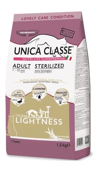 Сухой корм для кошек Unica Classe Adult Sterilized Lightness (Утка)