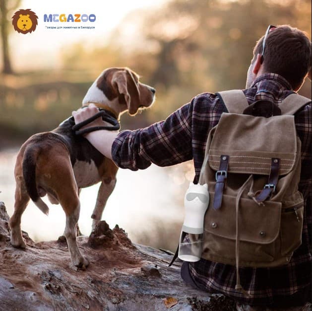 Поилка дорожная для животных FIDA (серая)