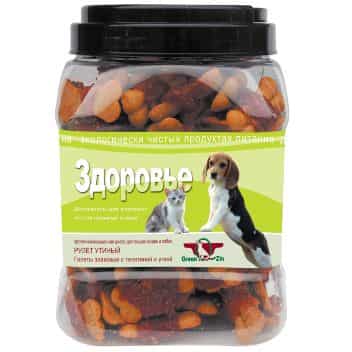 Галеты с телятиной и уткой Green Qzin "ЗДОРОВЬЕ" 750 г (790174)