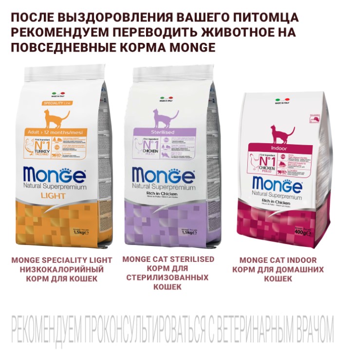 Рацион для кошек Monge VetSolution Hepatic Cat