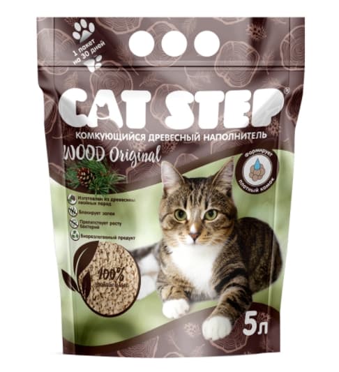 Наполнитель CAT STEP Wood Original 5 л