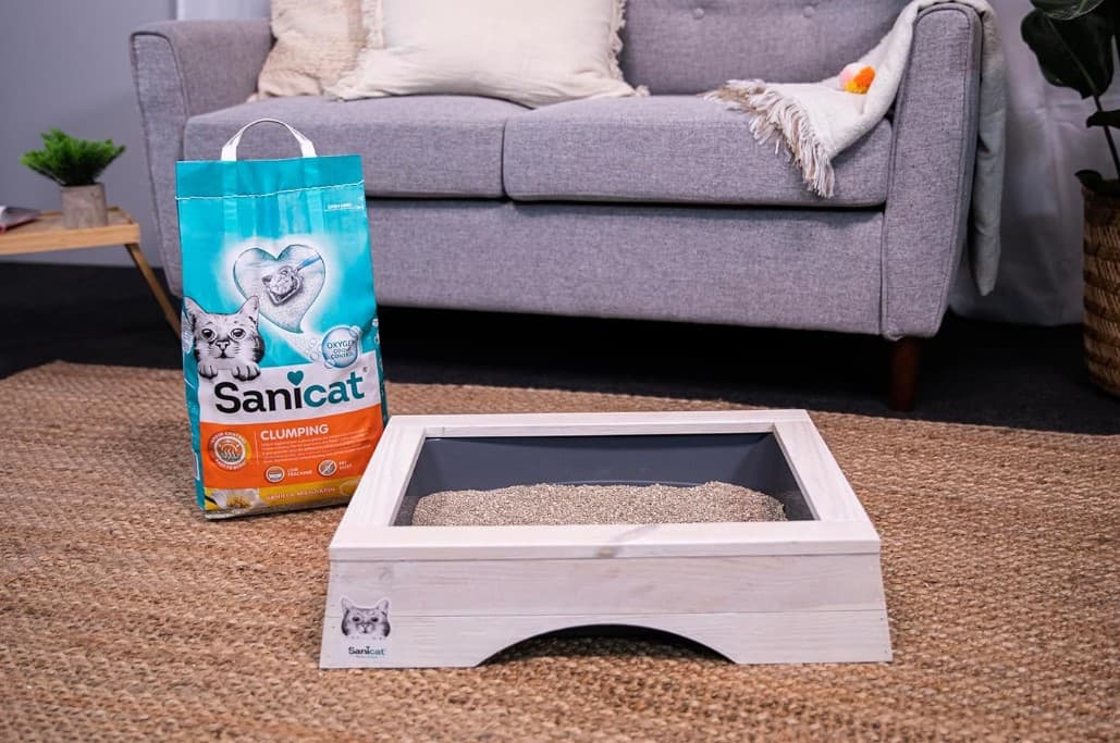 Кошачий Наполнитель бентонитовый Sanicat Clumping Vainille-Mandarine (ваниль, мандарин)