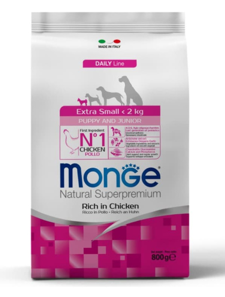 Щенячий корм Monge Dog Extra Small Puppy (курица)