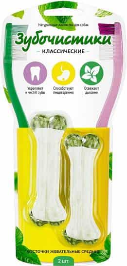 Зубочистики для собак "Деревенские лакомства" "Косточки жевательные средние"