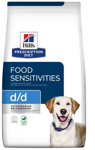 Каталог Сухой корм для собак Hill's Prescription Diet d/d Food Sensitivities (утка, рис) для собак