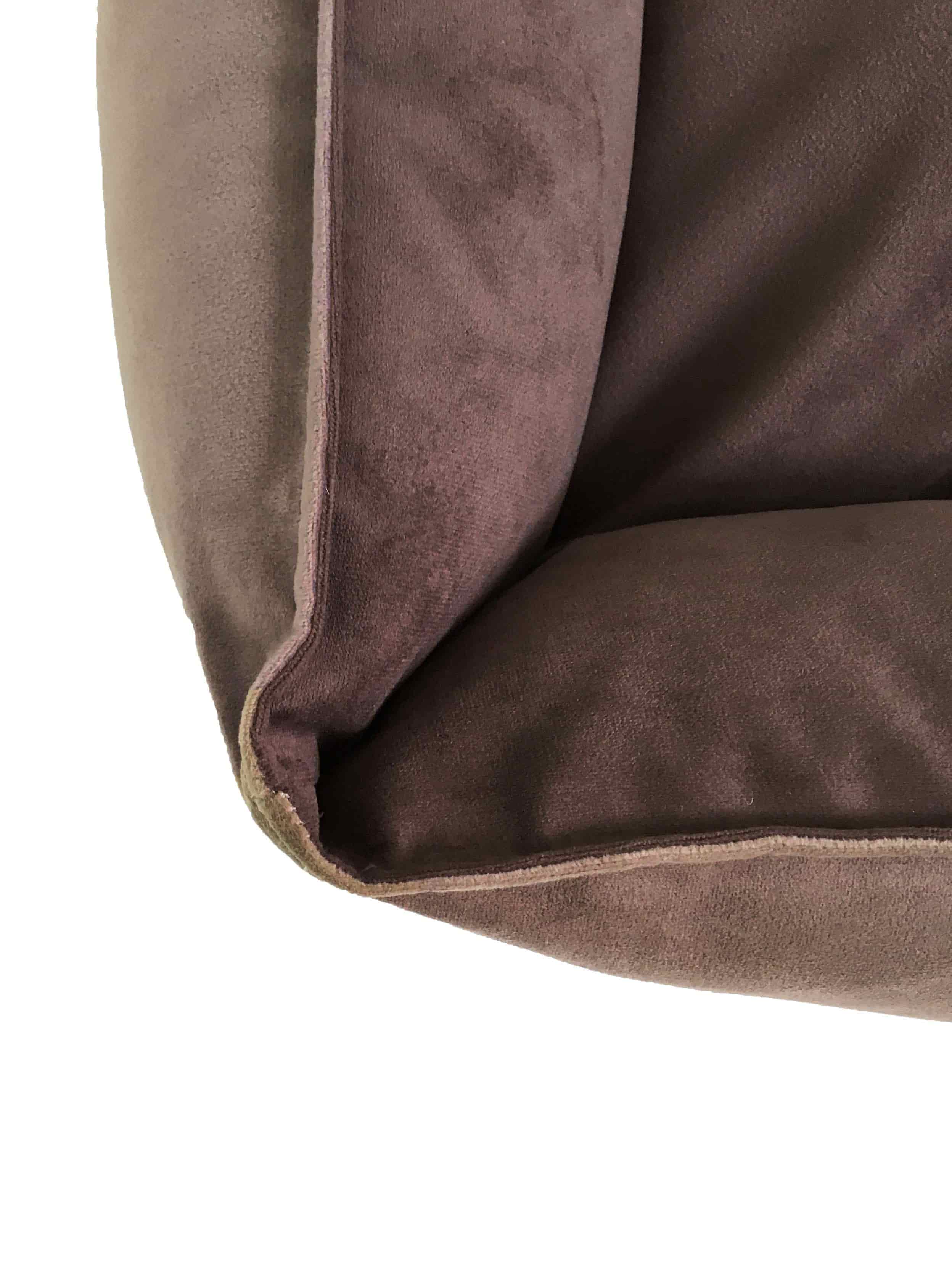 Лежанка квадратная двухцветная со съемным чехлом Тото2 (коричневый)