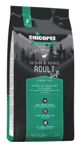Каталог Сухой корм для собак Chicopee HNL Soft Adult Ostrich & Potato (страус, картофель) для собак