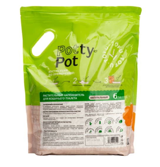 Соевый наполнитель без запаха ТОФУ Potty-Pot