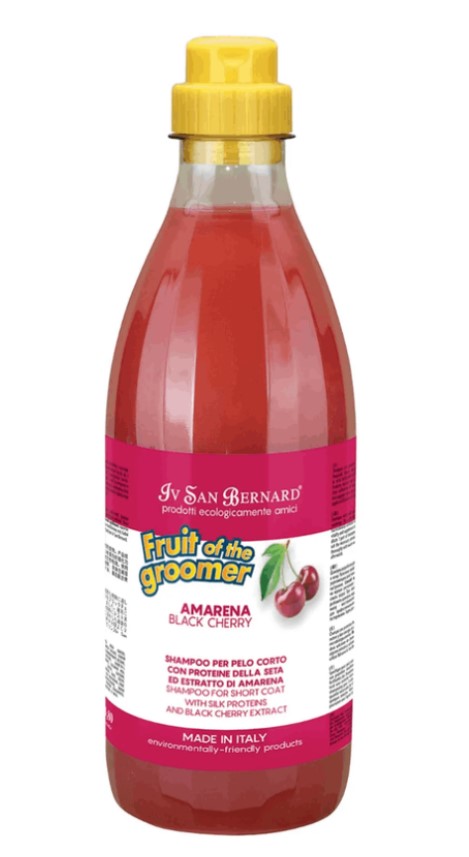 ISB Fruit of the Groomer Black Cherry Шампунь для короткой шерсти у собак и кошек с протеинами шелка