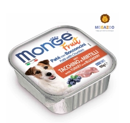 Паштет для собак Monge Fruit Dog Adult (индейка с черникой)