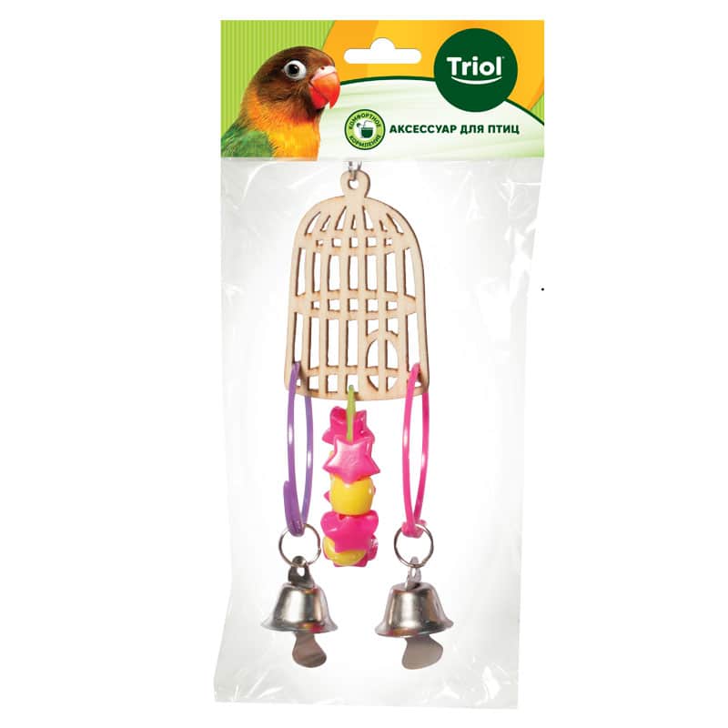 Игрушка для птиц TRIOL "Золотая клетка" 160*55 мм (52171027)