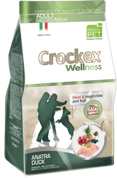 Каталог Сухой корм для собак Crockex Wellness Adult Dog Mini (утка и рис) для собак