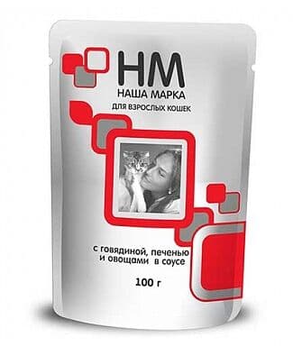 Рацион для кошек  Наша Марка с говядиной, печенью и овощами