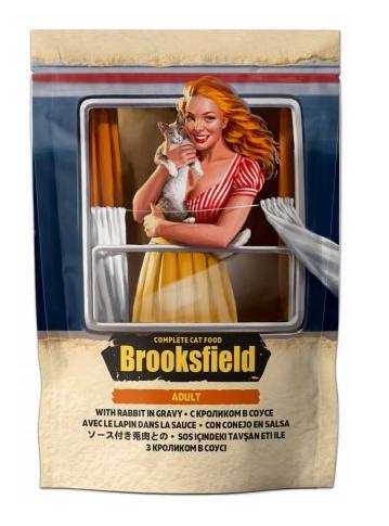 Влажный рацион для кошек Brooksfield Adult Cat (кролик в соусе)