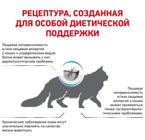 Сухой корм для кошек Royal Canin Anallergenic Cat полнорационный сухой корм, применяемый при пищевой аллергии или пищевой непереносимости