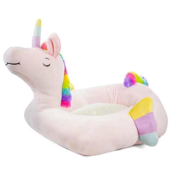 Лежанка круглая "Единорог Радуга" 570*440*300 мм (31931071)