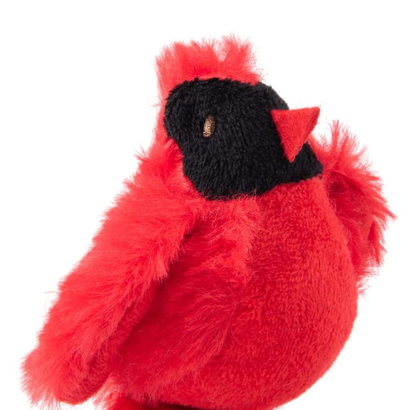 Mr.Kranch Игрушка для кошек Птичка плюшевая, с кошачьей мятой 8 см красная