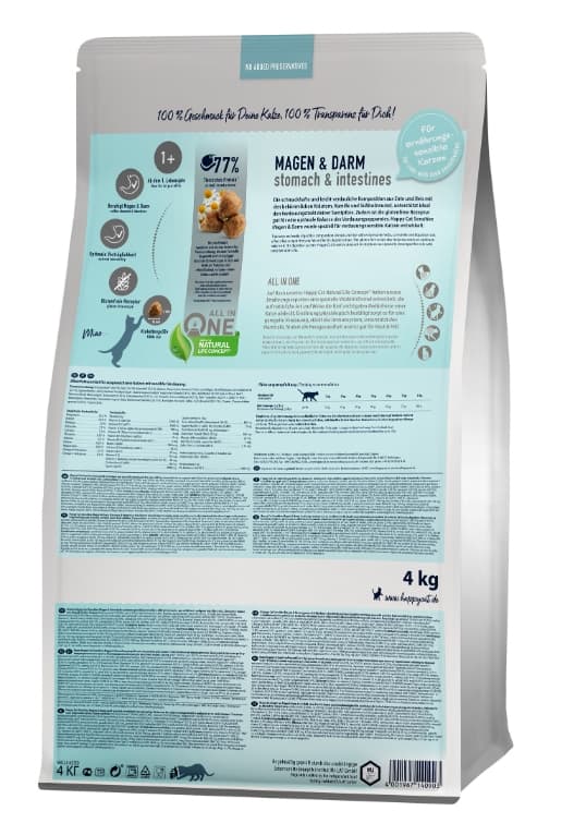 Сухой корм для кошек Happy Cat Sensitive Magen&Darm (утка, рис)