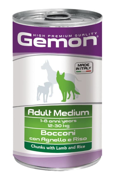 Консервы для собак Gemon Dog Medium Adult (ягненок, рис)