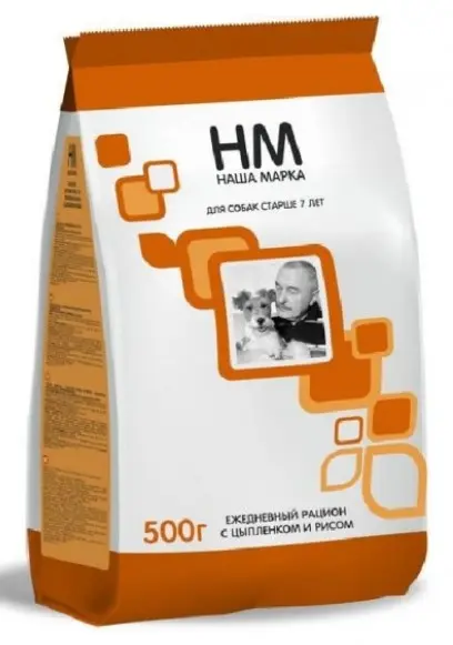 Каталог Сухой корм для собак старше 7 лет Наша Марка (цыплёнок, рисом) для собак