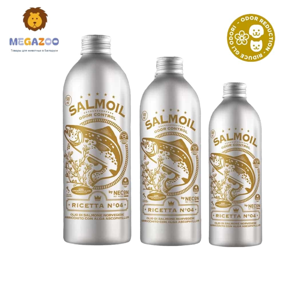 Рыбий жир для кошек и собак NECON SALMOIL RICETTA 4