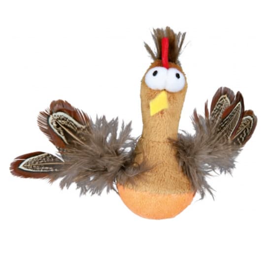 Игрушка для кошек "Курица-неваляшка" со звуком 10 см TRIXIE (45787)