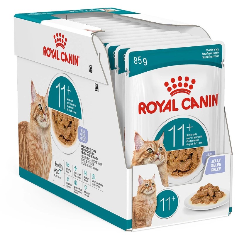 Влажный корм для пожилых кошек Royal Canin Ageing 11+ (кусочки в желе)