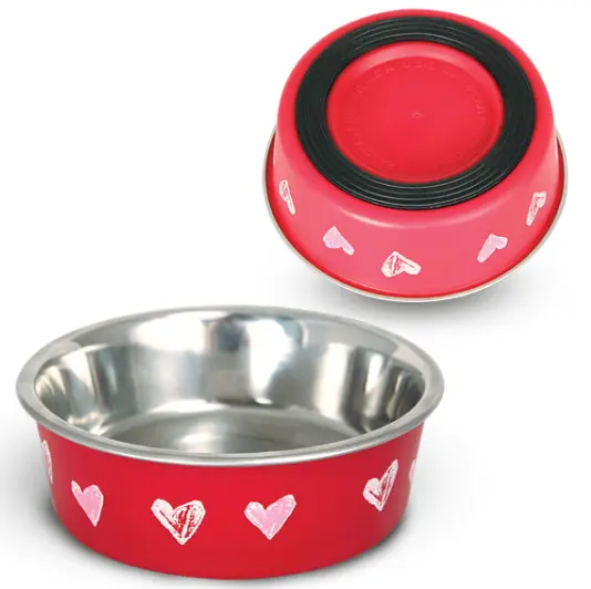 Миска металлическая "Сердца" TRIOL