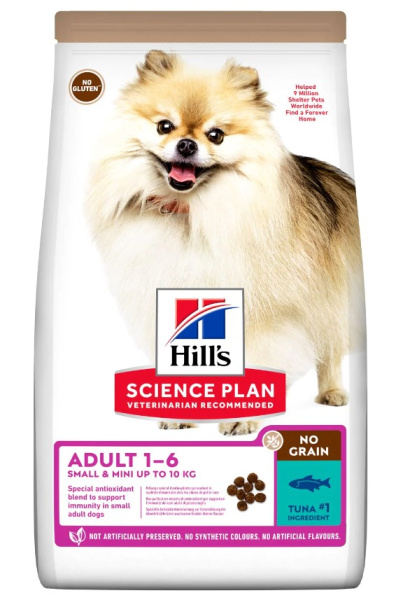 Каталог Сухой корм для собак Hill's Science Plan No Grain Adult Small & Mini (тунец) для собак