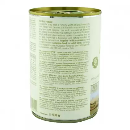 Консервированный корм Консервы для собак Isegrim STEPPE Horse (конина, рябина)
