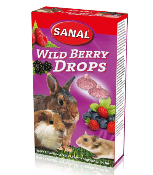 Лакомство для грызунов Sanal Wild Berry Drops с дикими ягодами