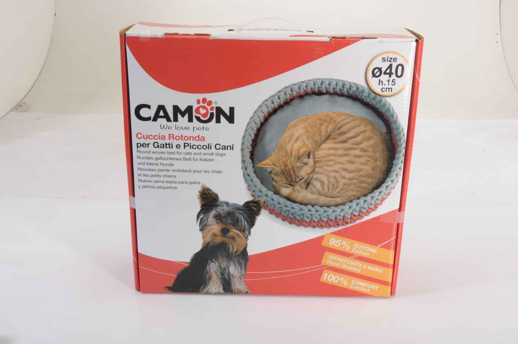 Лежанка круглая вязаная для кошек 40 см (CG008/C)