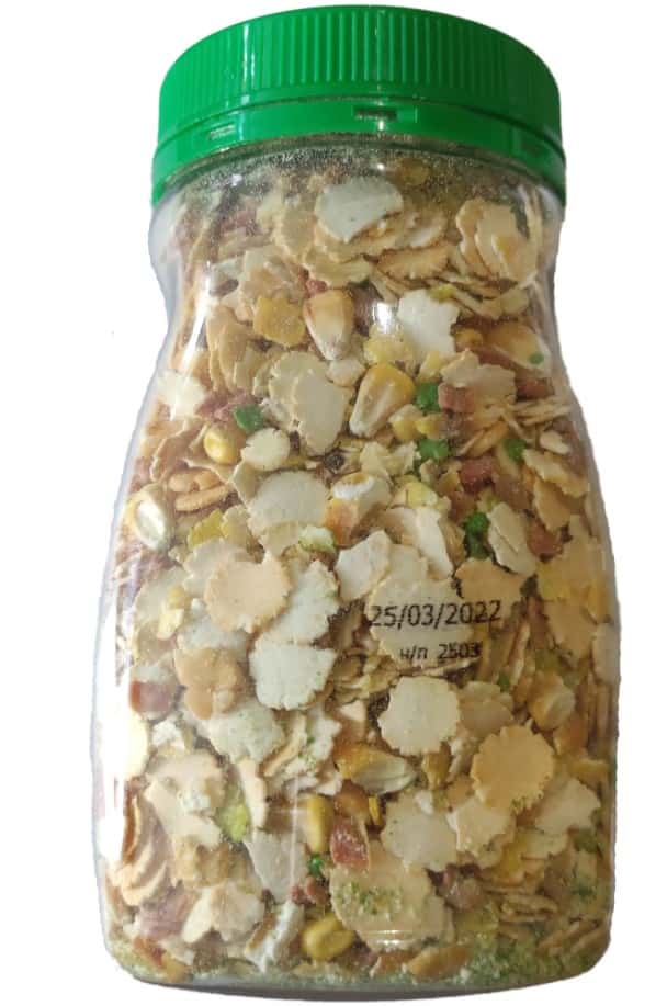 Лакомство для грызунов плющеный горох, кукуруза, морковь Little King