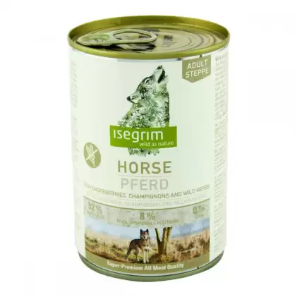 Консервированный корм Консервы для собак Isegrim STEPPE Horse (конина, рябина)