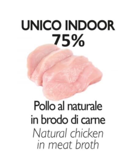 Консервы для кошек Unica Natura UNICO INDOOR Филе курицы