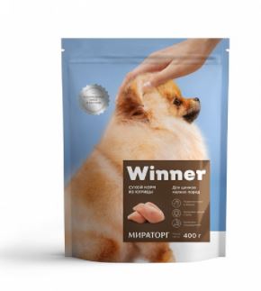 Каталог Сухой корм для щенков мелких пород WINNER (курица) для собак