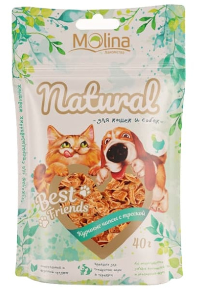 BEST FRIENDS Чипсы из курицы и трески 40 г