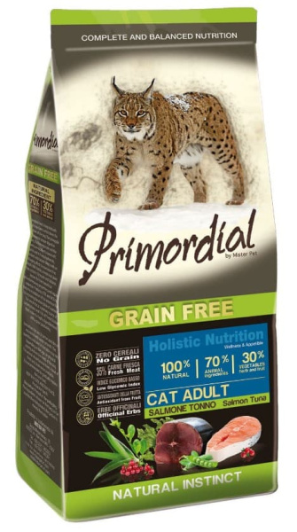 Сухой корм для кошек Primordial Cat Adult (лосось и тунец)