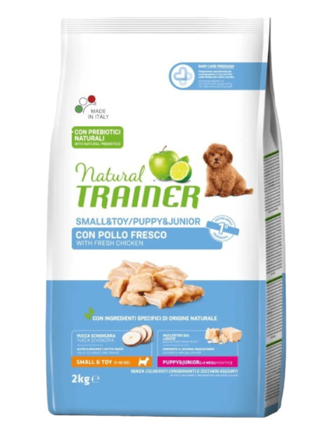 Сухой рацион для щенков мелких пород Trainer Natural Puppy&Junior Mini (курица)