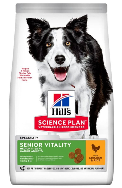 Каталог Сухой корм для собак Hill's Science Plan Youthful Vitality Medium Adult 7+ для собак