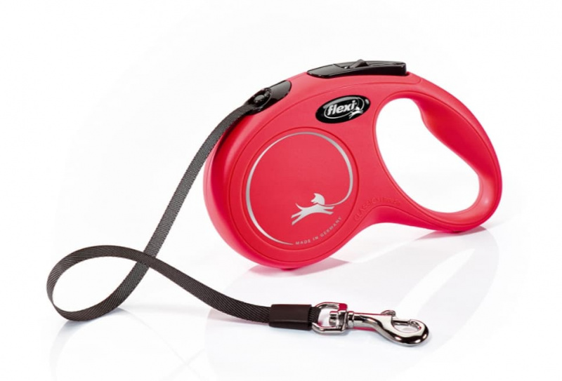 Поводок-рулетка Flexi NEW CLASSIC красный (лента)